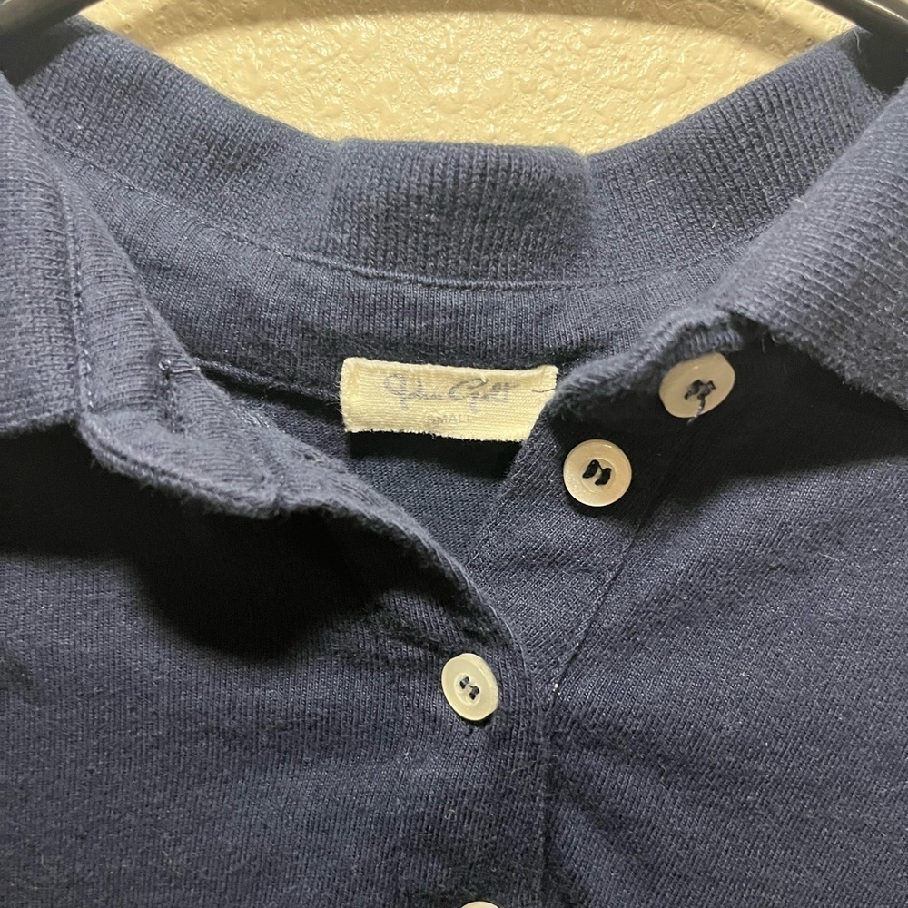 John Galt Navy Blue Striped Polo - Classic Casual Cool, Small - Picture 4 of 5